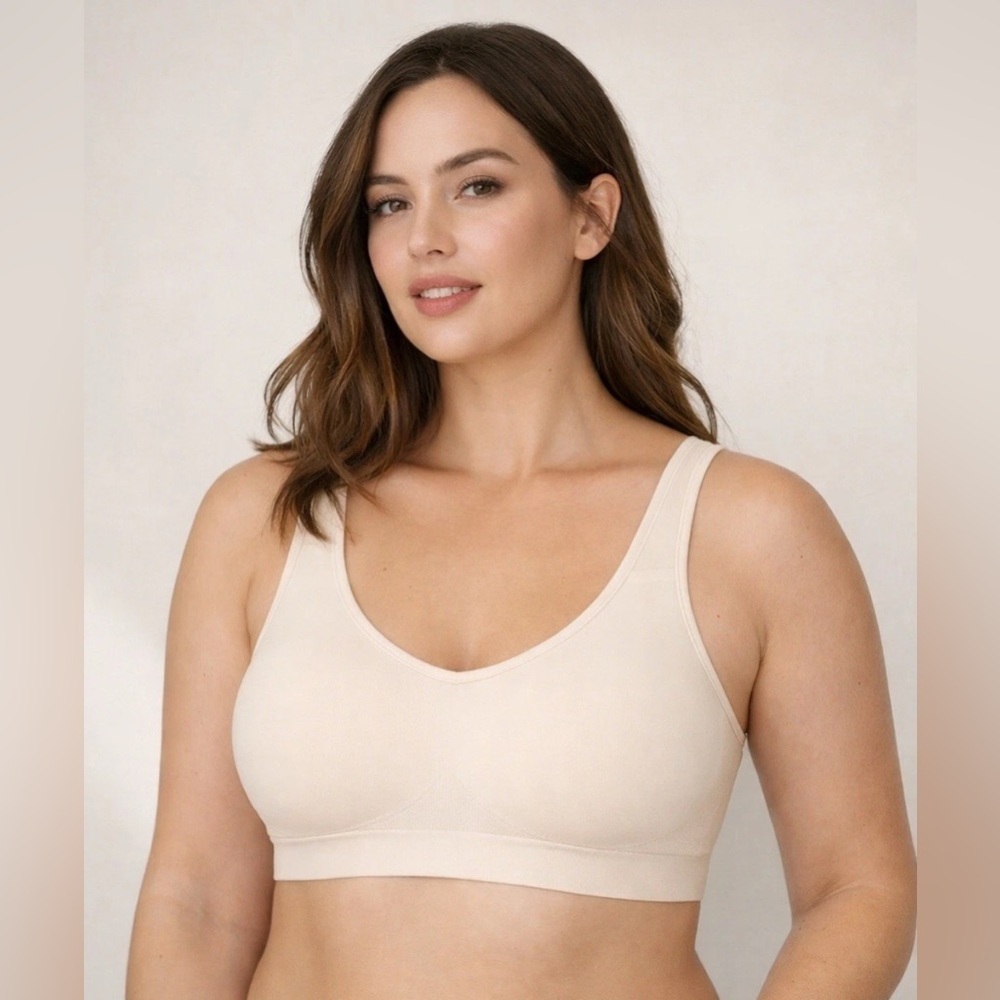 Shapermint Truekind Daily Comfort Wireless Shaper Bra Sz 4xl Xxxxl Beige 10022